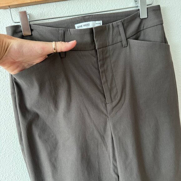 Nine West Dark Gray Slim Ankle Cotton Blend Stretchy Size 6 - Picture 4 of 8